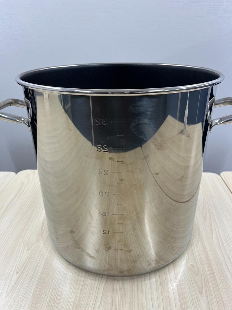 新品 寸胴鍋36㎝(モリブデン鋼)　目盛付 ※送料無料