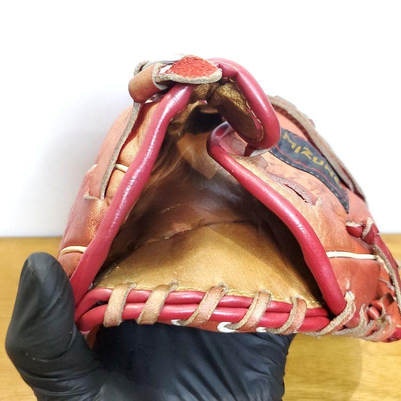 ミズノ 堀内恒夫モデル サイン刻印 ビンテージグラブ 投手用 軟式グローブ