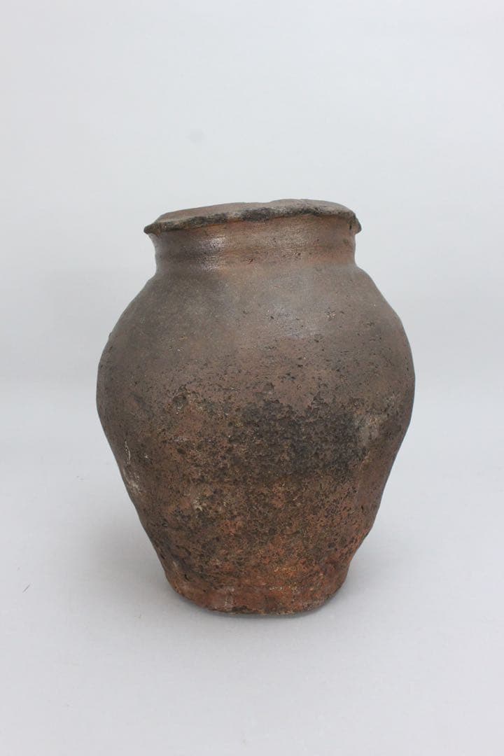 No5593 時代　壷　高さ24.5cm 常滑　備前　花器　陶磁器　送料無料