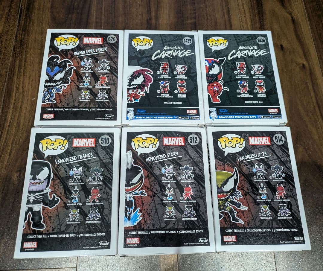 ヴェノム　カーネイジ　funko pop ✕ ６点セット
