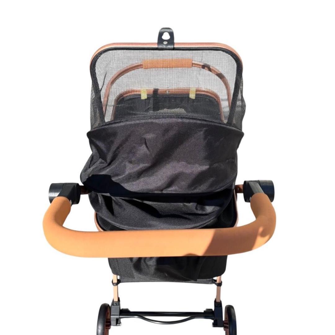 【美品】 ペットカート 2way 折りたたみ 軽量 輪止め ブレーキ付