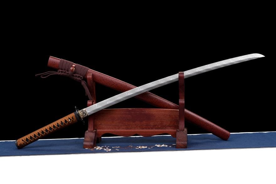 日本刀 模造刀 居合刀 斬馬刀 龍泉剣 清剣 大波ねじれ紋様侍刀【浮屠】