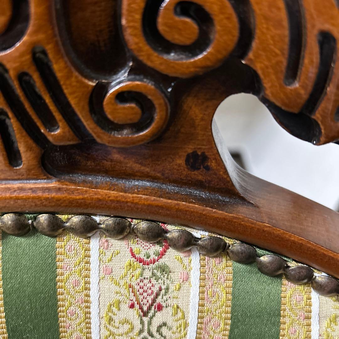 クラシックストライプ柄ダイニングチェア