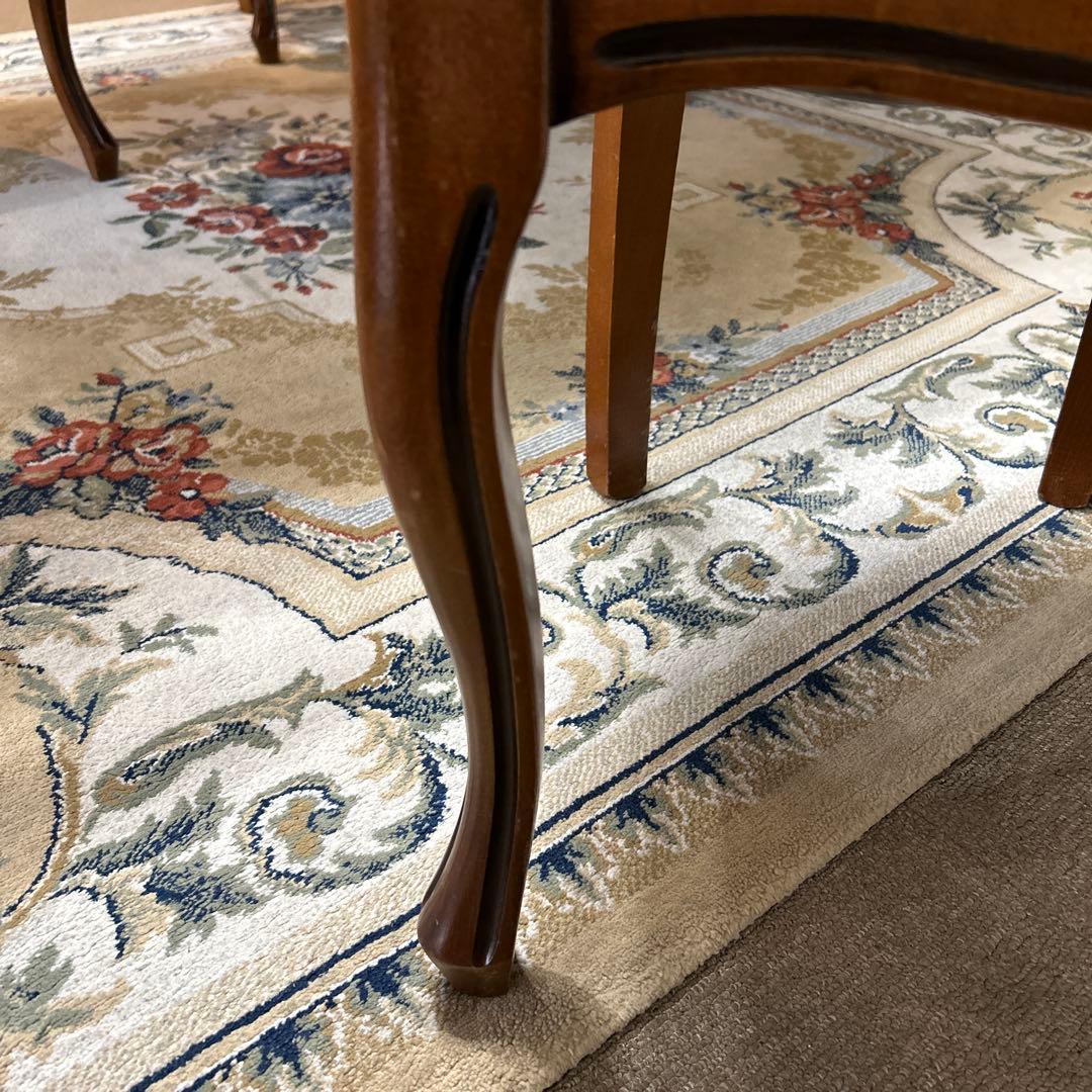 クラシックストライプ柄ダイニングチェア