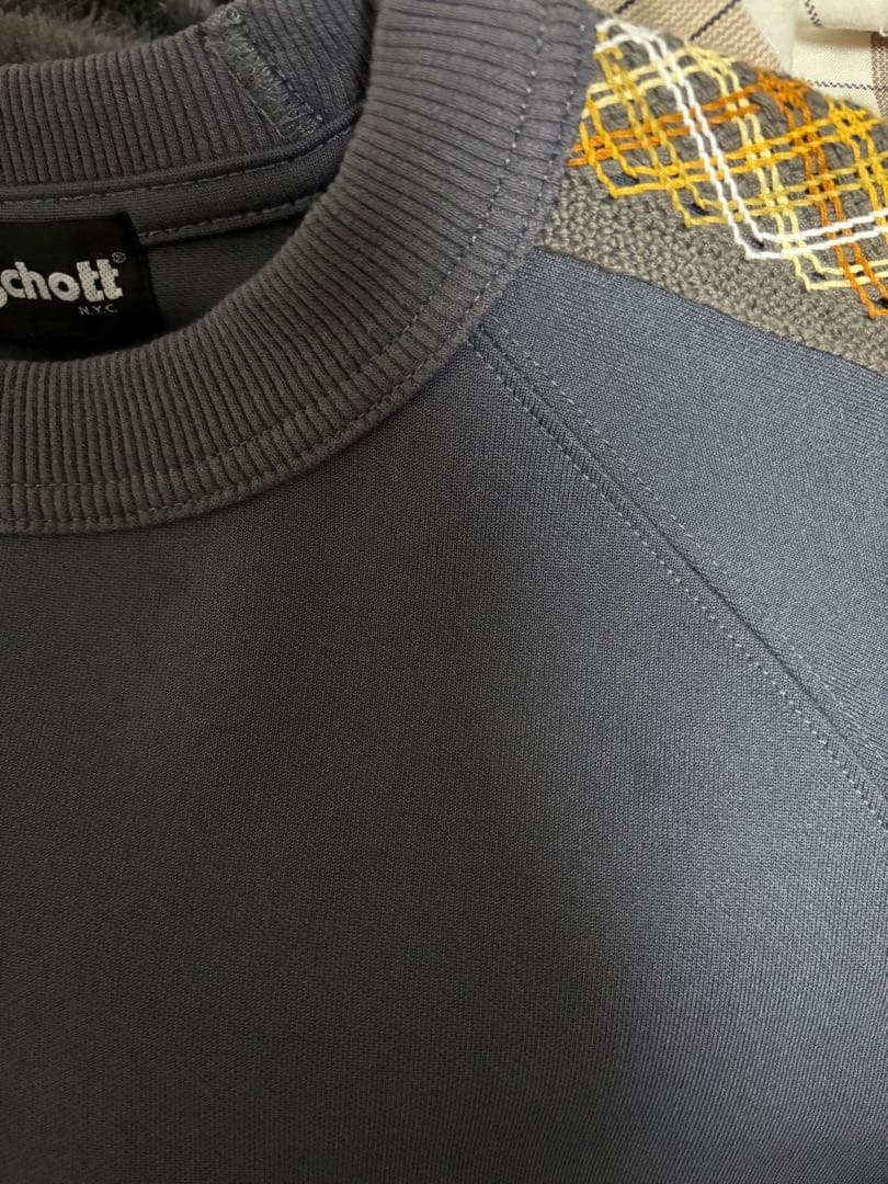 schott グレー ラグランスリーブ セーター　確認用