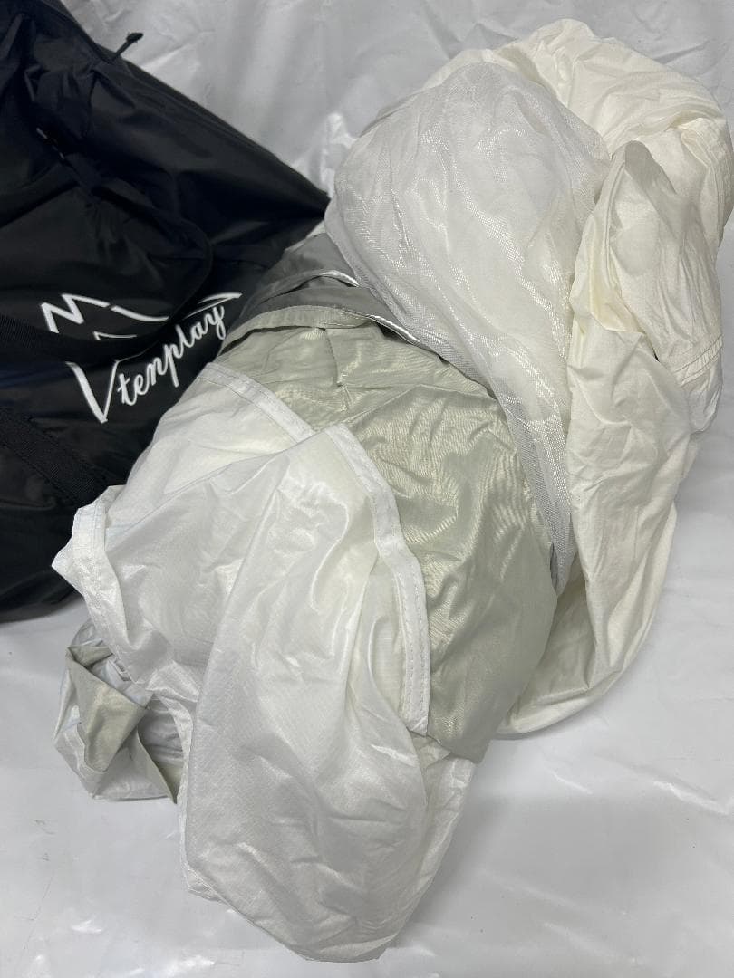 M-㉔【訳ありUSED】TENPLAY 大型 ドーム テント 白