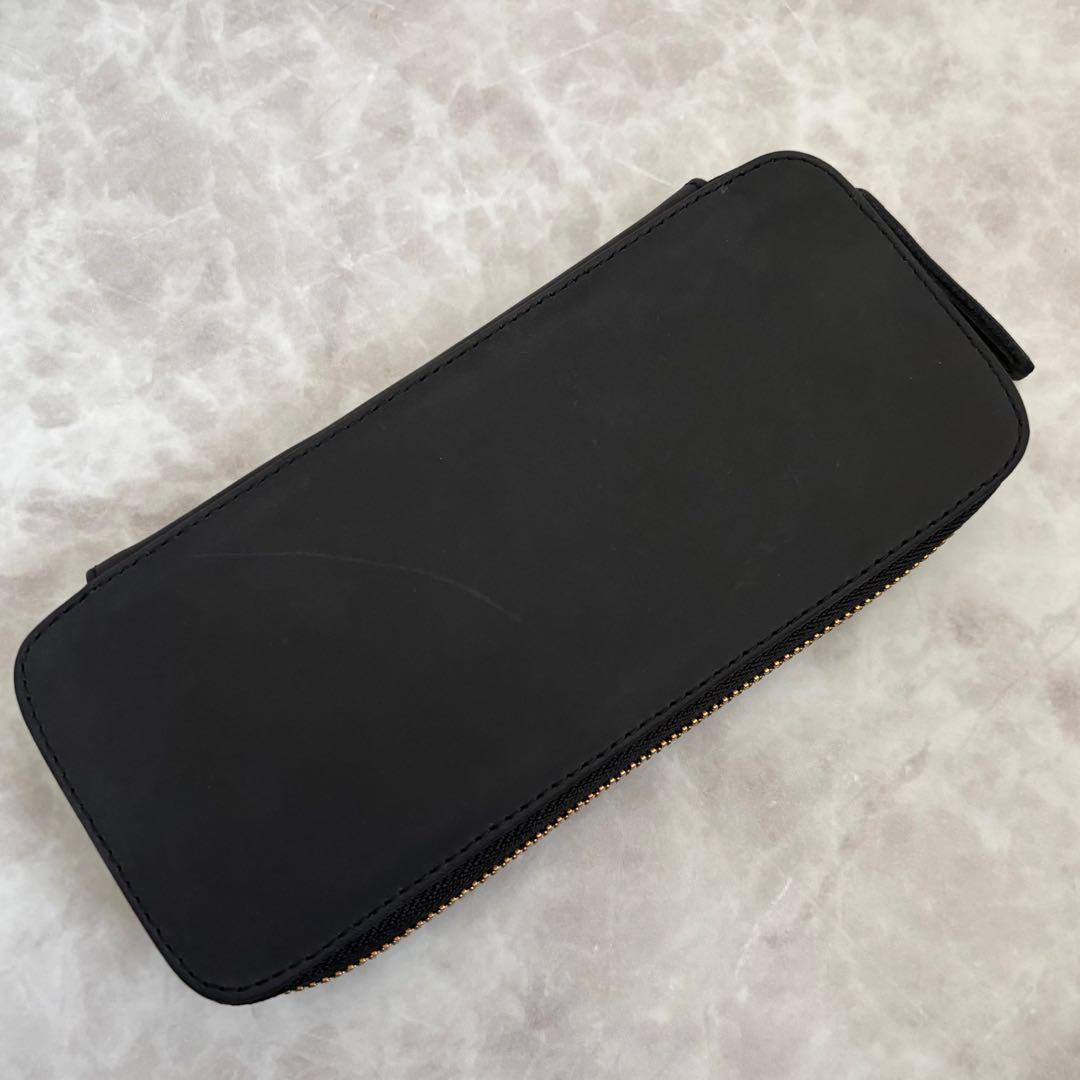 バハギア ペンケース ラウンドジップ型 クレイジーホース オリジナル ブラック