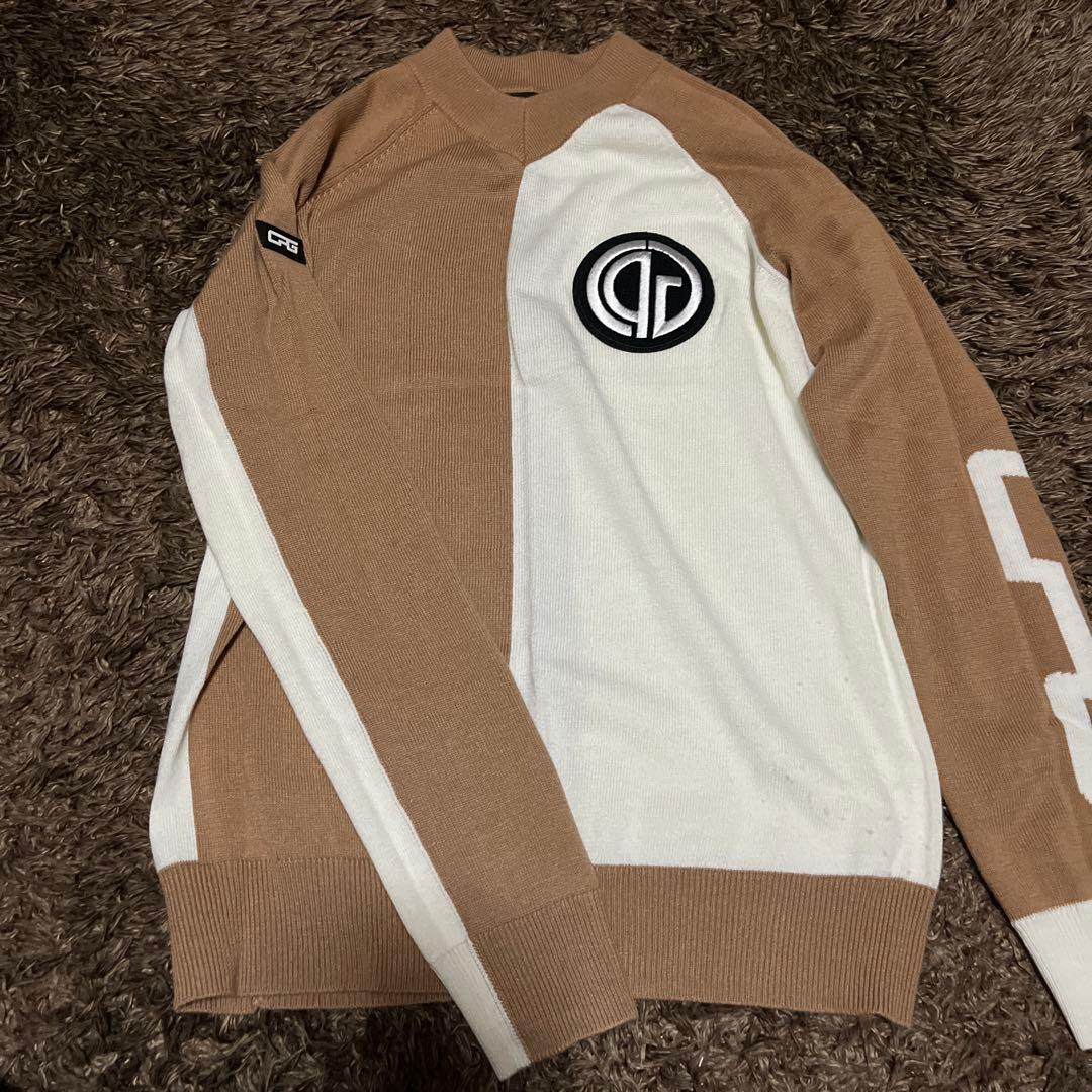 CPG GOLF レディース ニットセーター ベージュ ホワイト