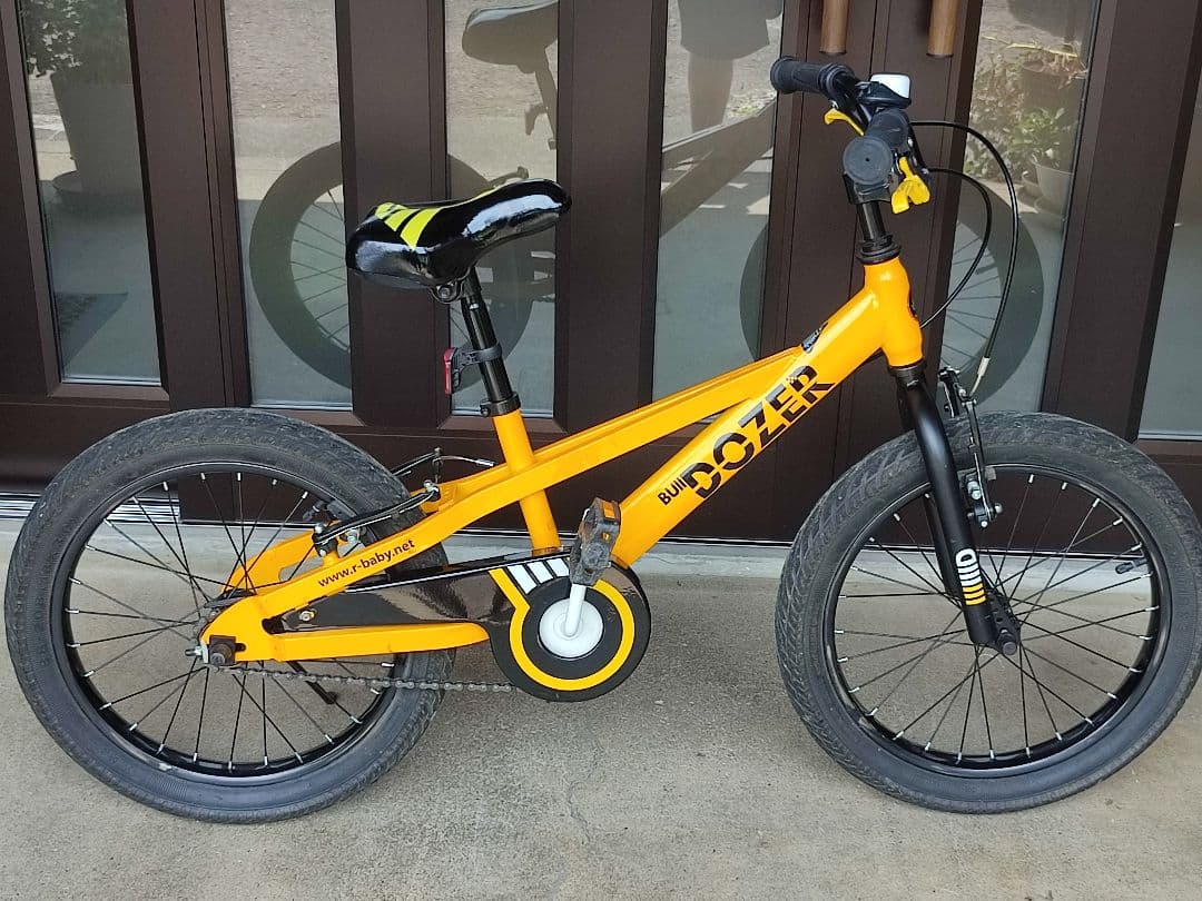 廃盤　ファットバイク 18インチ キッズバイク オレンジ　イエロー　Vブレーキ