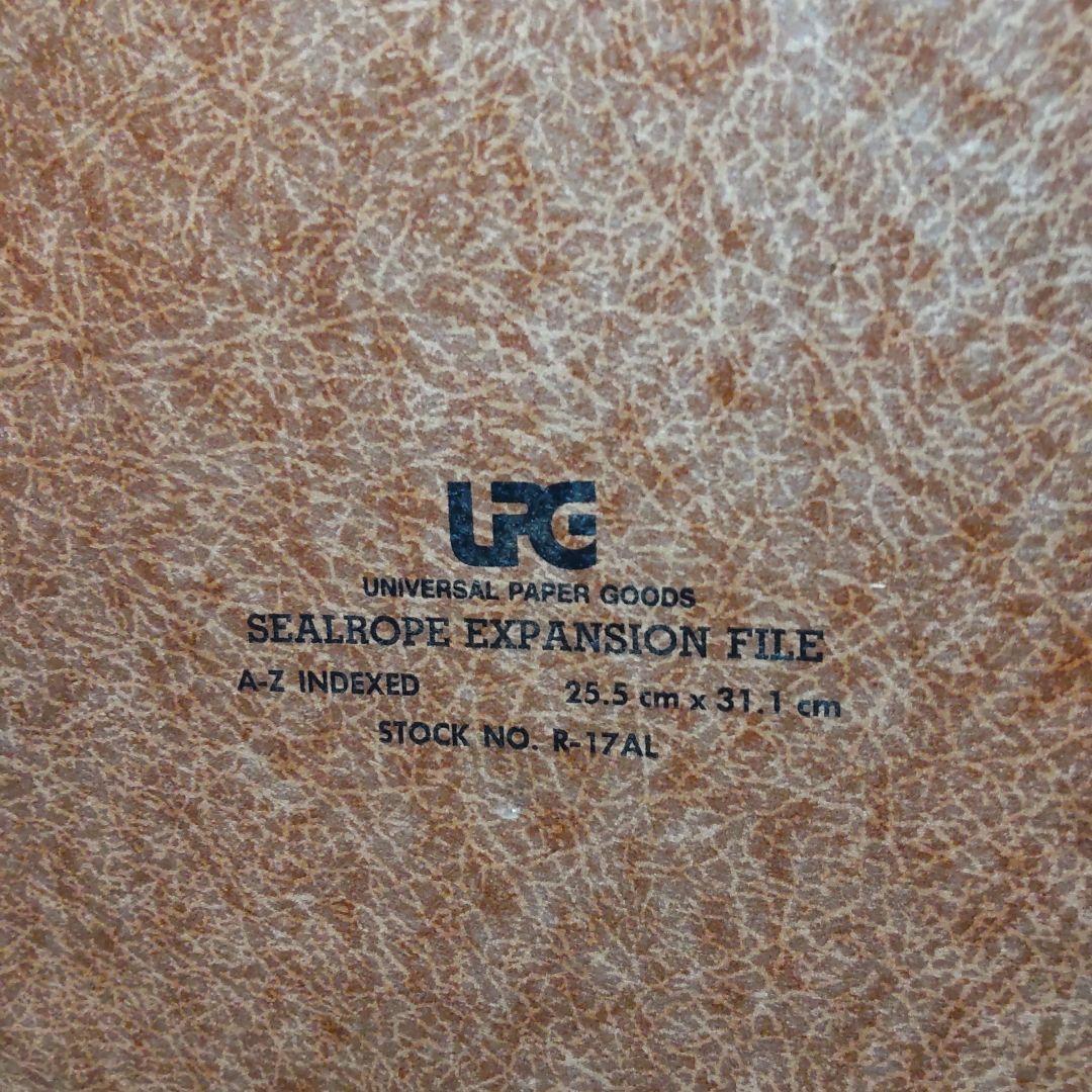 ヴィンテージ　蛇腹ファイル　ブラウン　MADE IN U.S.A.