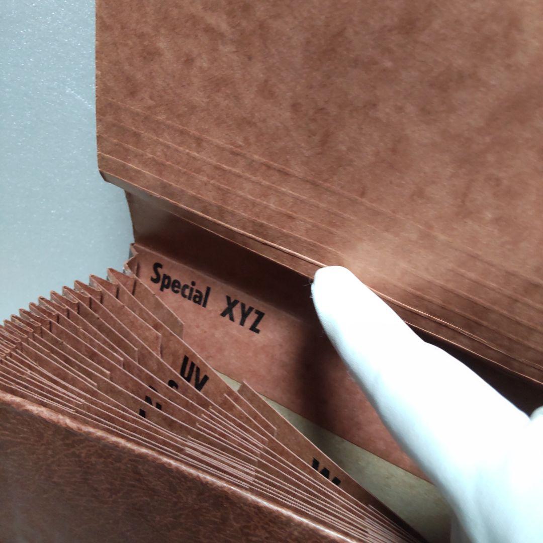 ヴィンテージ　蛇腹ファイル　ブラウン　MADE IN U.S.A.