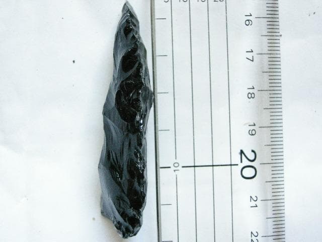 黒曜石 石器 173 手持ちナイフ スクレイパー 参考出品