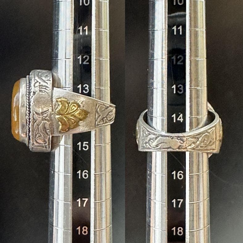 ビザンツ シルバーリング 銀 指輪 パワーストーン カラーストーン 1552