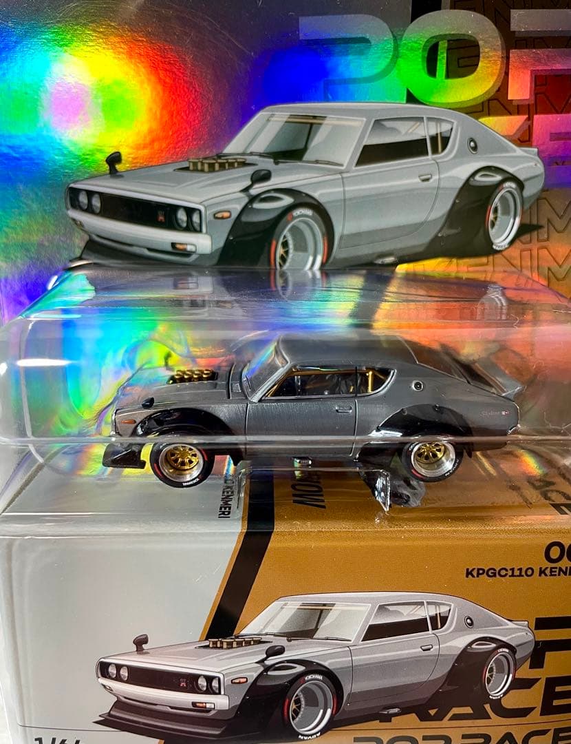 スカイラインGTR ケンメリ チェイス　POPRACE 1/64 ポップレース