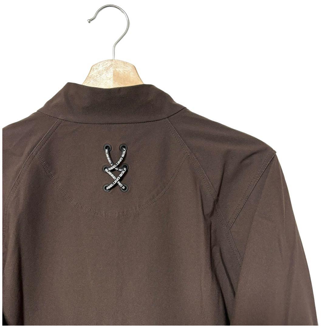 新品 ラッセルノ ゴルフ ハーフジップ プルオーバー ブルゾン ブラウン M 4