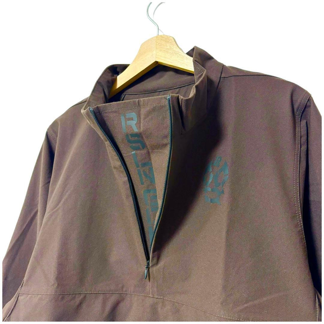 新品 ラッセルノ ゴルフ ハーフジップ プルオーバー ブルゾン ブラウン M 4