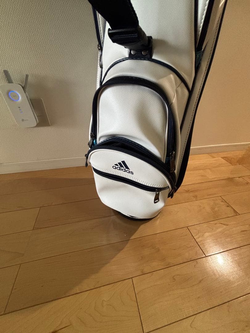 adidas キャディバッグ ホワイト/ブルー