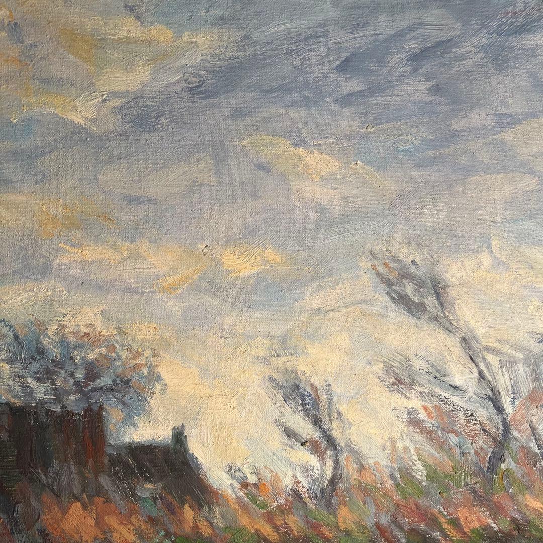 ★秀作★ 手書き油絵 クロード・モネ サッセンハイムのチューリップ畑（大）油彩画