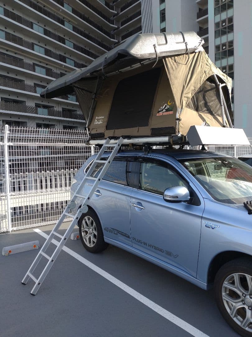 Easy Camper ルーフテント カーキ 大人2名用 はしご付