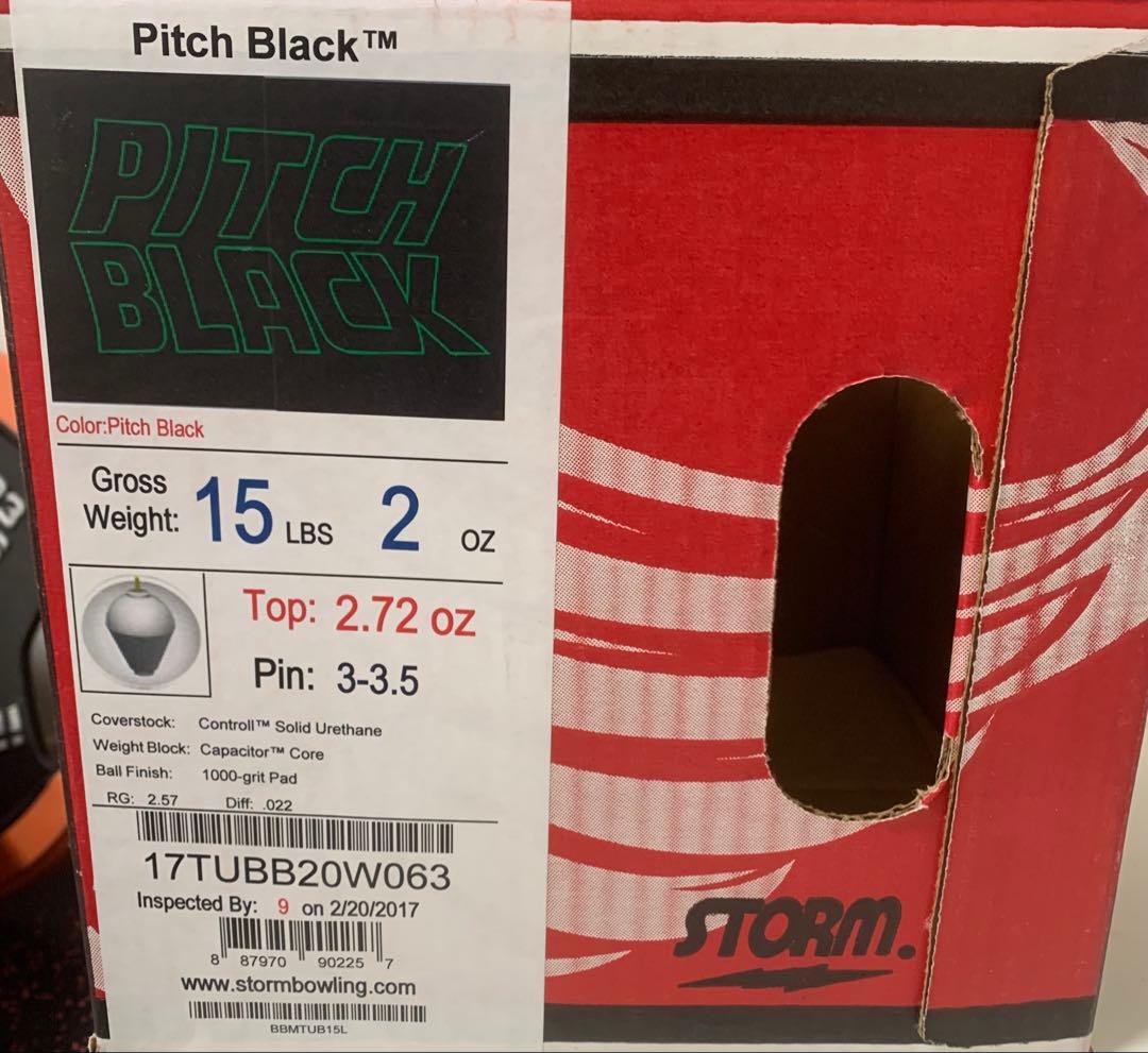 新品未使用 Pitch Black ボウリングボール 15ポンド2オンス