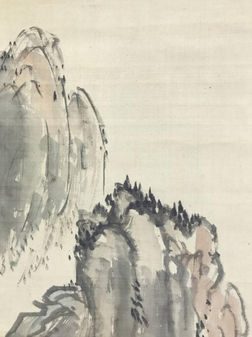 真作/横井金谷/山水図/淡彩山水図/与謝蕪村に学ぶ/掛軸☆宝船☆AH-607