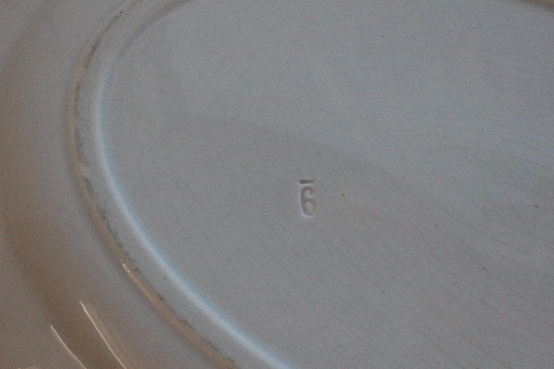 フランスアンティーク/ショワジールロア・バラのオーバルプレート