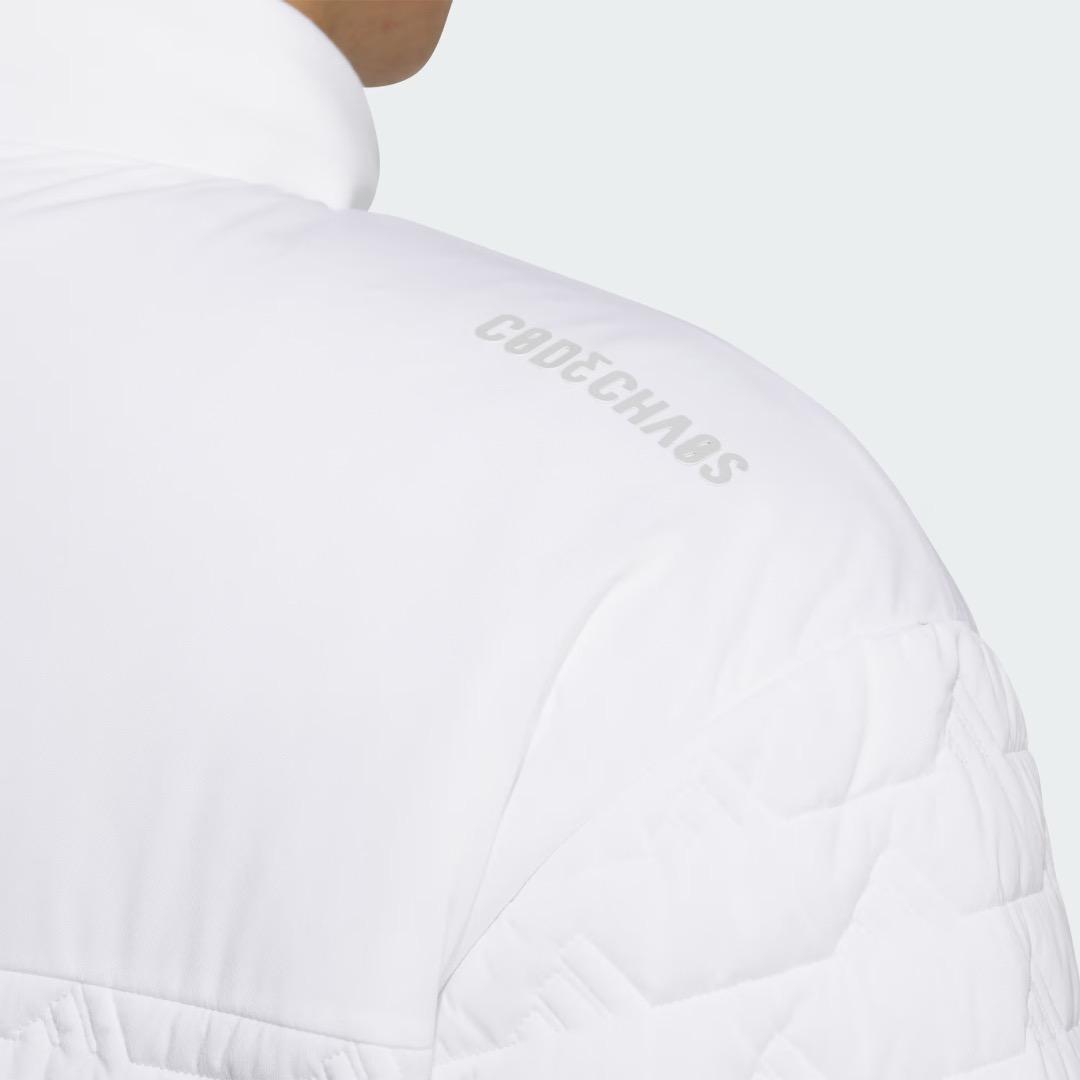 【2XL】秋冬 アディダス ゴルフ コードカオス 中綿 キルトジャケット 白