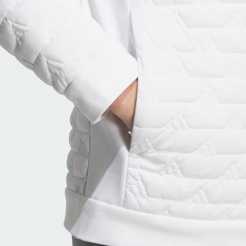 【2XL】秋冬 アディダス ゴルフ コードカオス 中綿 キルトジャケット 白