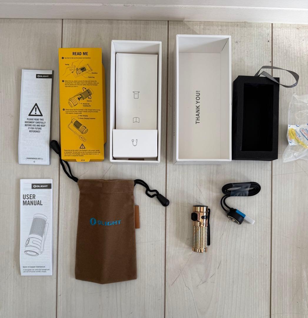 【希少】olight baton 4 カッパーダマスカス 数量限定品