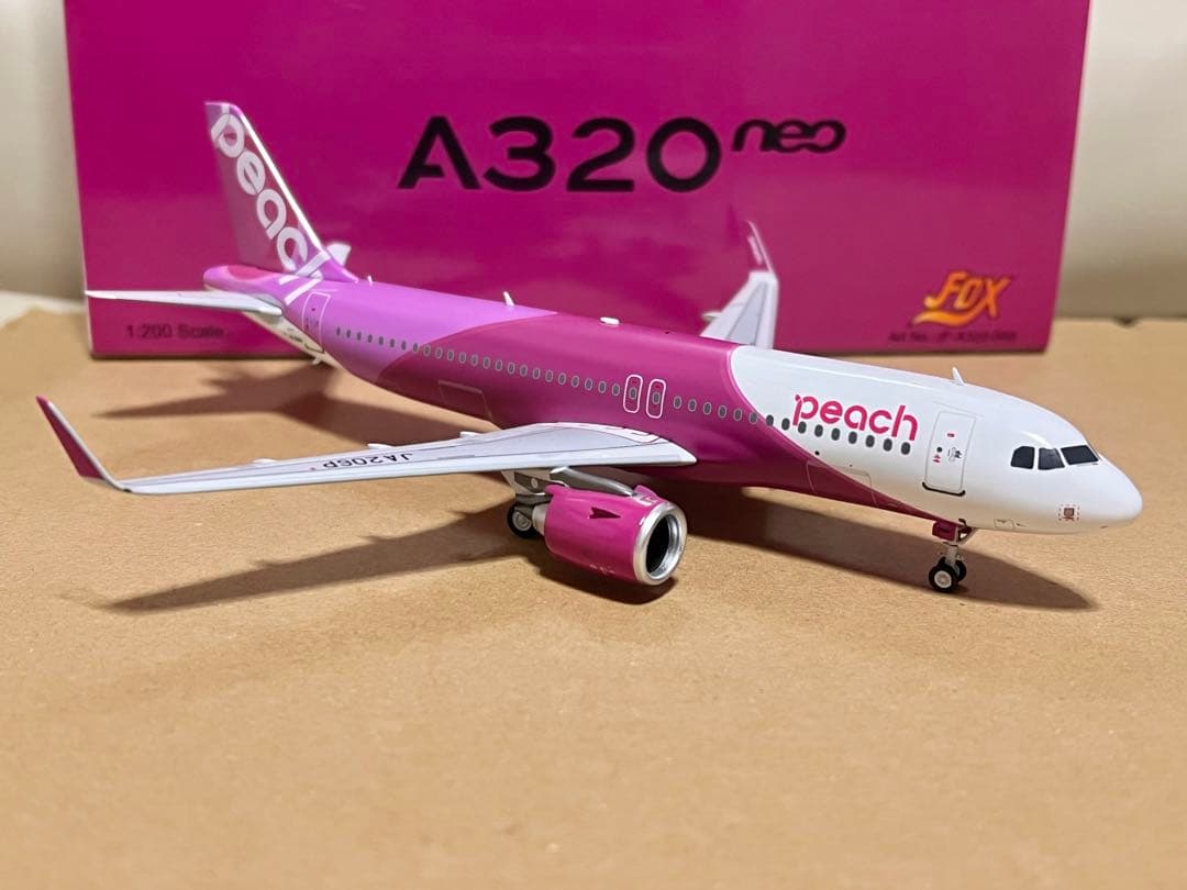 航空機・ヘリコプター Jfox 1/200 Peach Aviation A320neo JA206P
