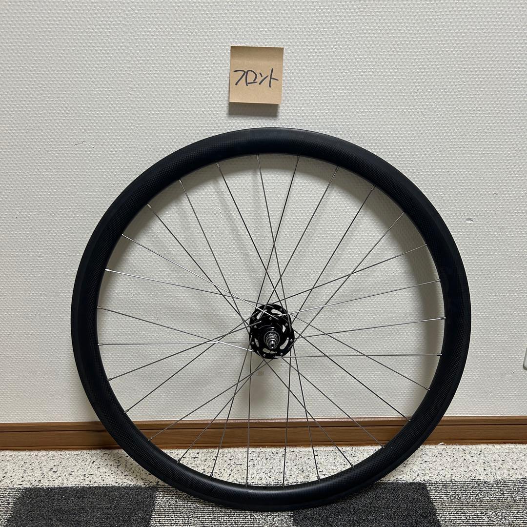 ピスト カーボンホイールセット クリンチャー　タイヤ無し
