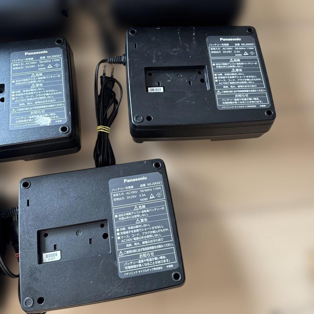 パナソニックPanasonic電動自転車用　純正品 バッテリー充電器 11台