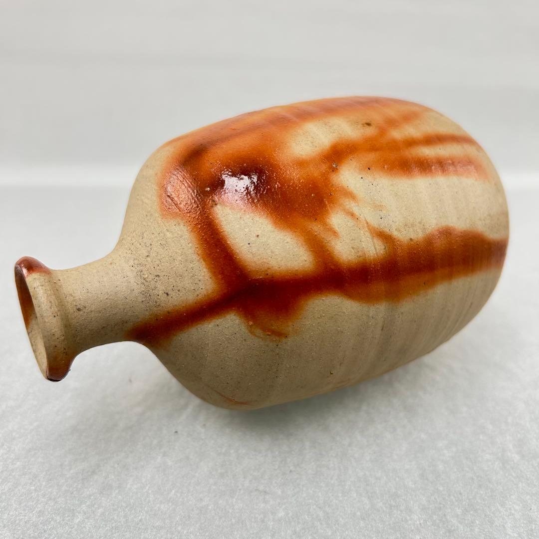 人間国宝・山本陶秀先生　備前焼緋襷徳利　四方桟共箱A