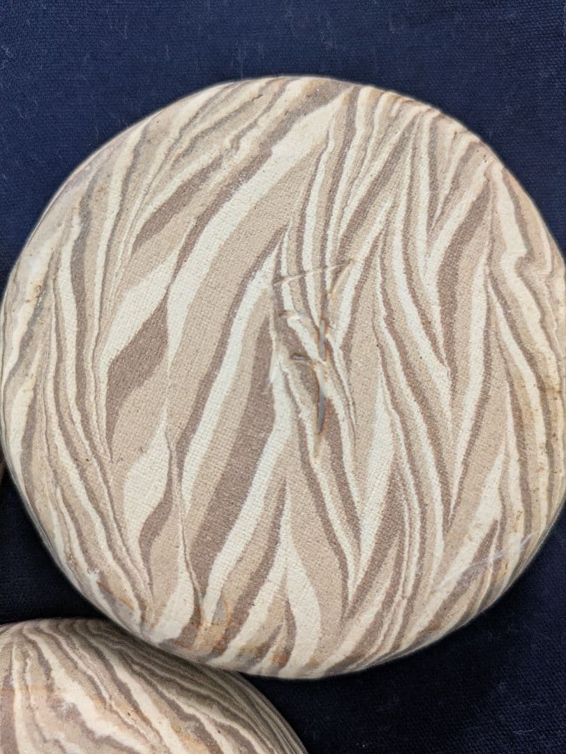 人間国宝【松井康成】笠間焼 練上小皿 5個セット