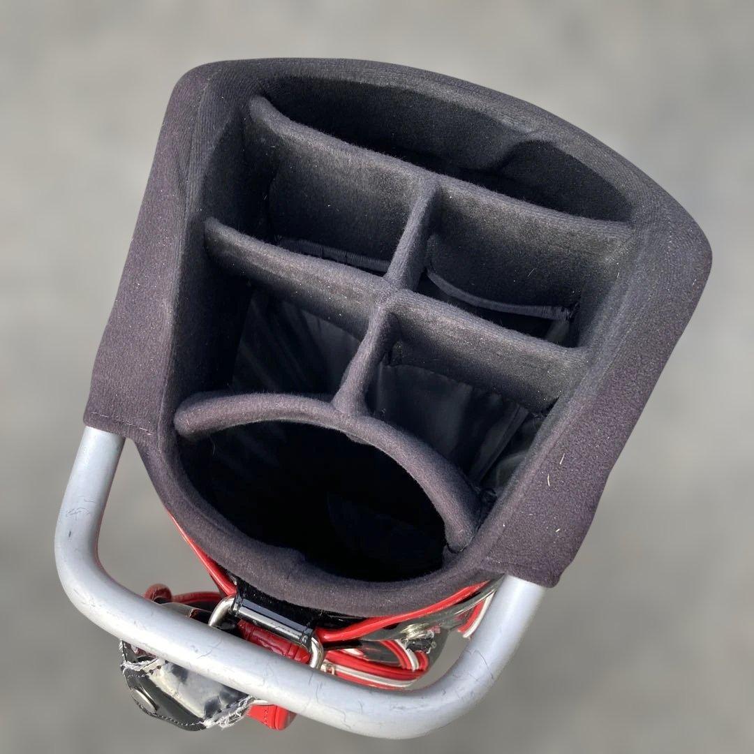 archivio キャディバッグ 黒/白/赤エナメル