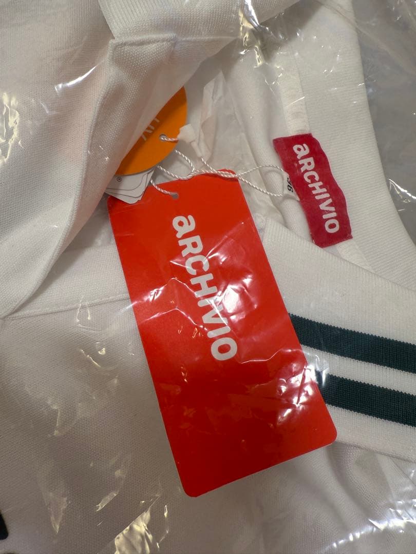 新品ARCHIVIO新作ポロワンピース ホワイト S