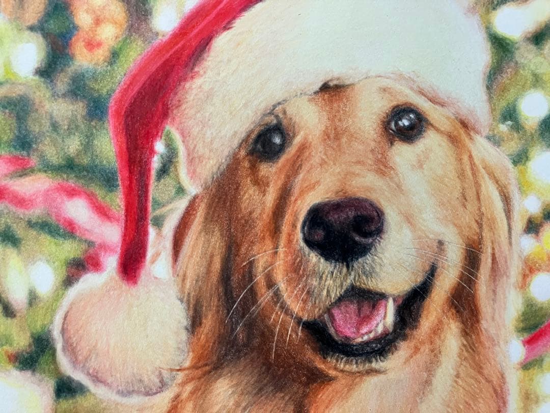 ワクワクリスマス 色鉛筆画