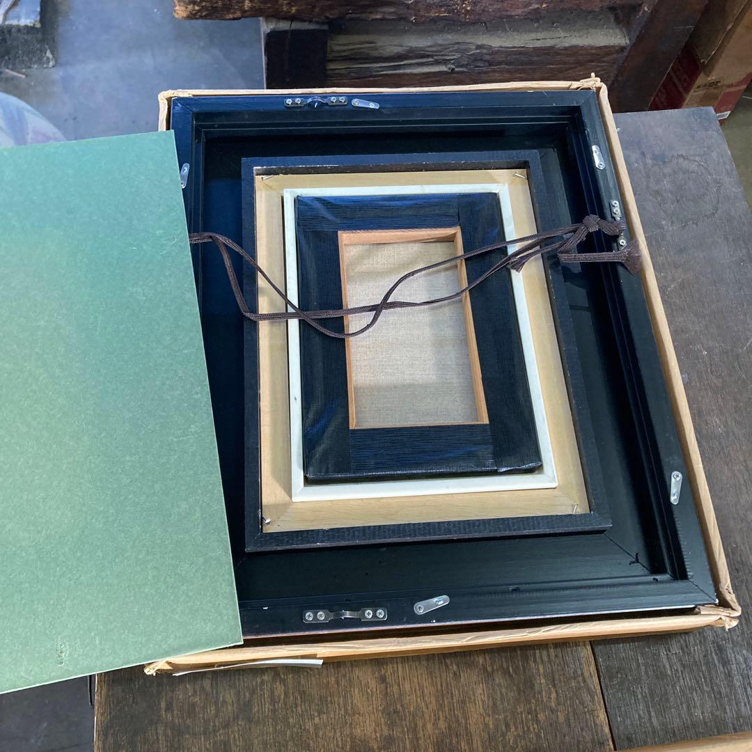 真作 斉藤秀雄 「樹と牛」 油彩画 原画 SM 額装済み 日本現代絵画