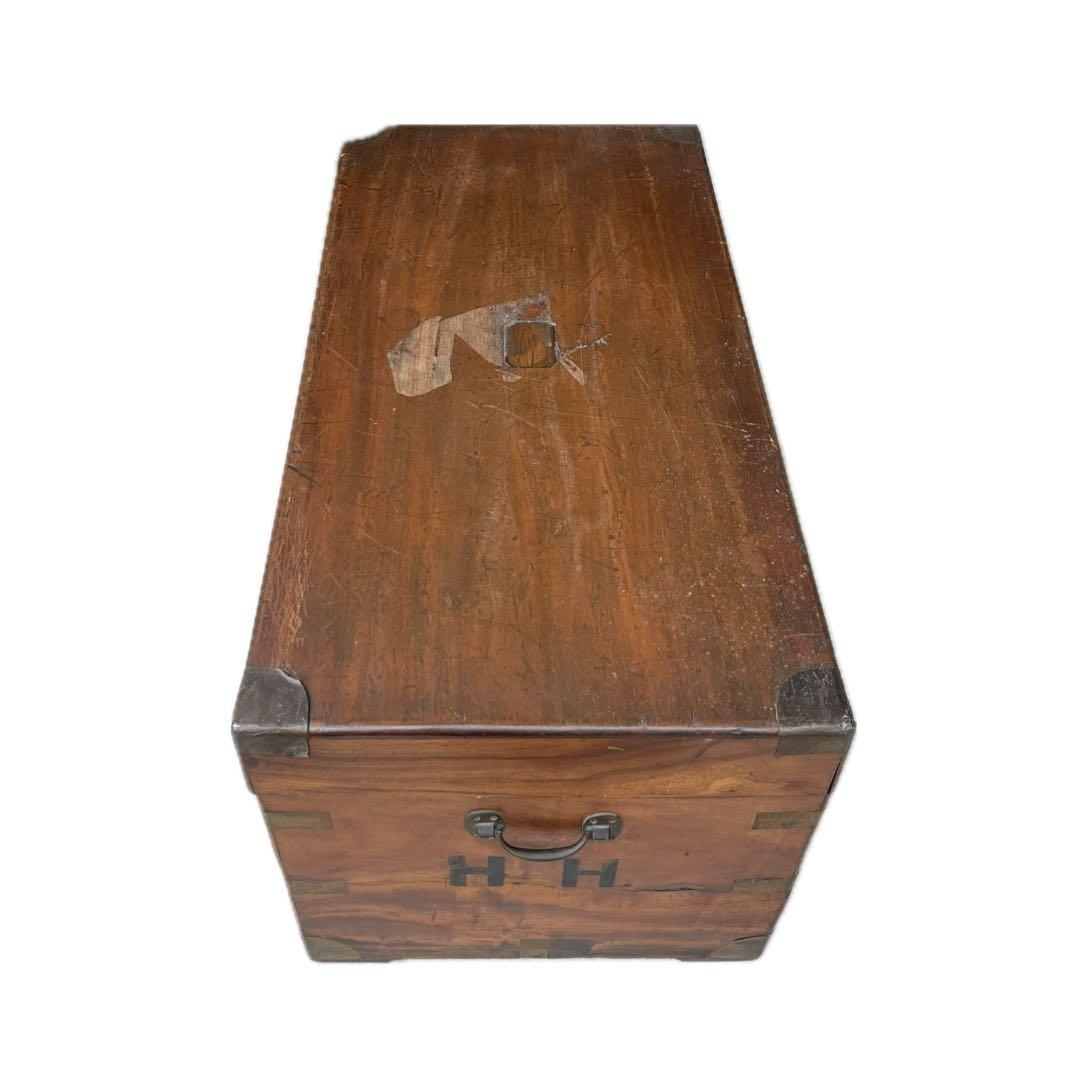 英国 アンティーク 木製 大型 トランク チェスト イギリス 100cm パイン