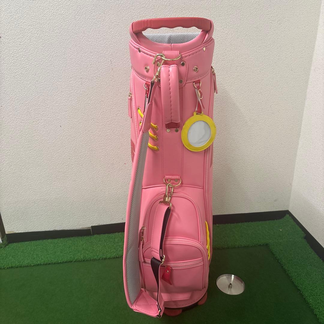 超美品YAMAHAレディースキャディバッグ ピンク　アイアンカバー付き