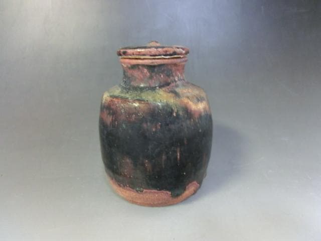 茶入れ■祖母懐茶入れ 飴釉 時代物 桐箱付 古いお茶道具 古美術 時代物 骨董■