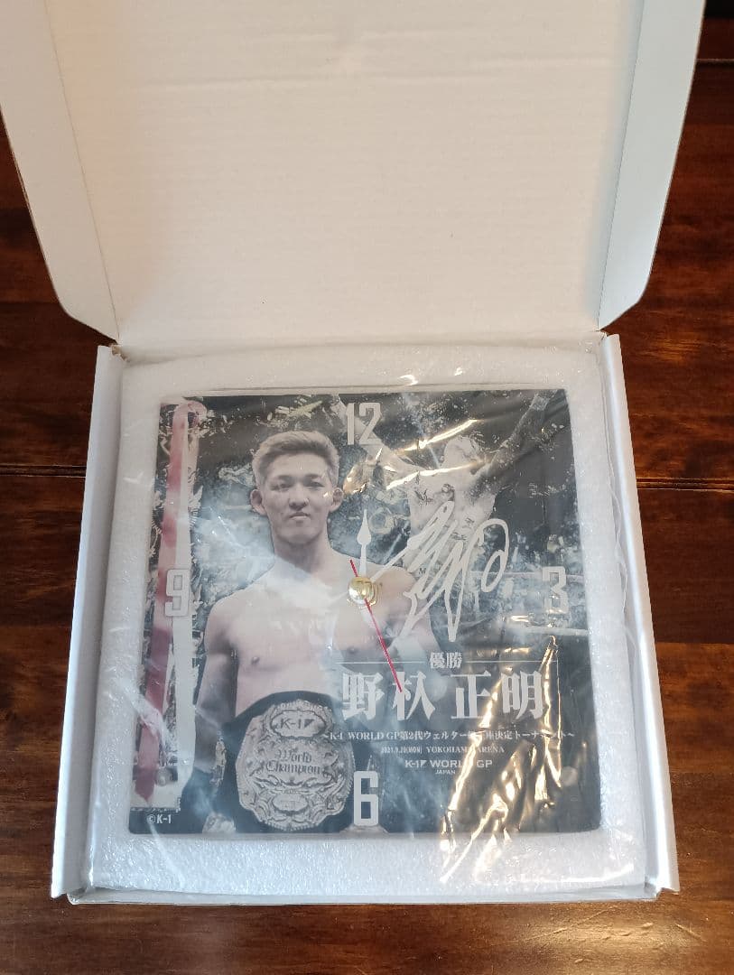 超レア 新品 野杁正明 K-1 スタンド 置き 時計 動作確認済み ONE王者