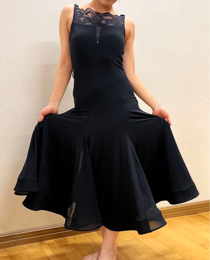 TID黒レオタードダンスワンピース