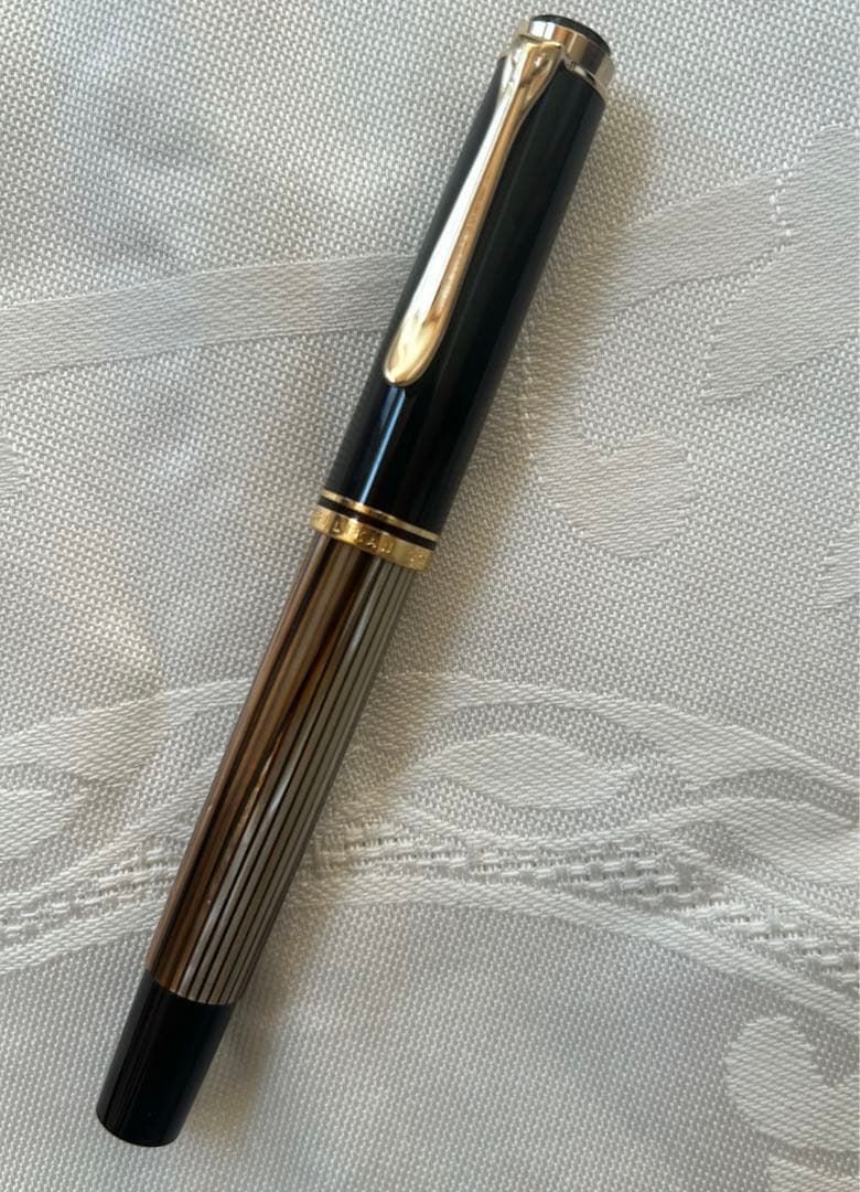 【未使用】　ペリカン スーべレーン M400 茶縞　万年筆