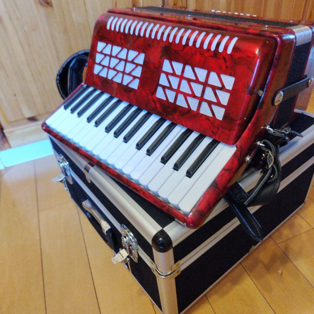 キョーリツ アコーディオン ACD-500/RD ハードケース付き　鍵盤