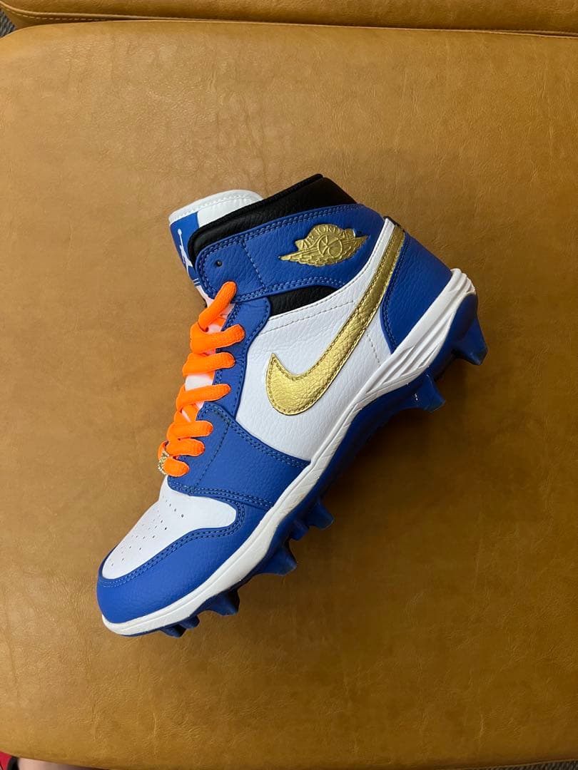 一点物 Air Jordan1 \"Blue/Gold Swoosh\"野球スパイク