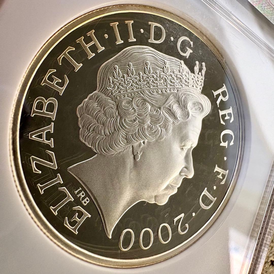 2000 クイーンマザー 生誕100年 5ポンド 銀貨 NGC PF69 UC