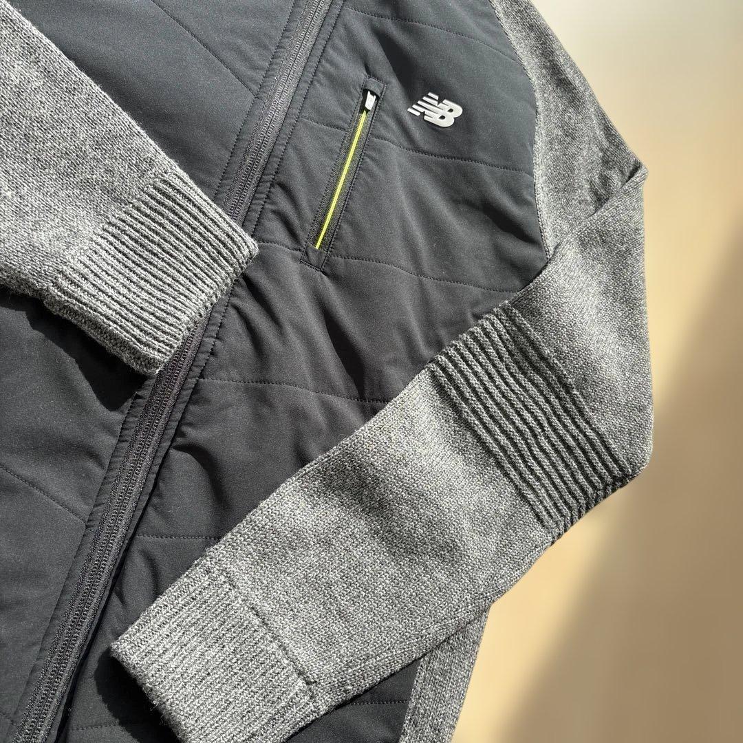 未使用タグ付 ニューバランス ゴルフ 保温 フルジップ ニットブルゾン 4