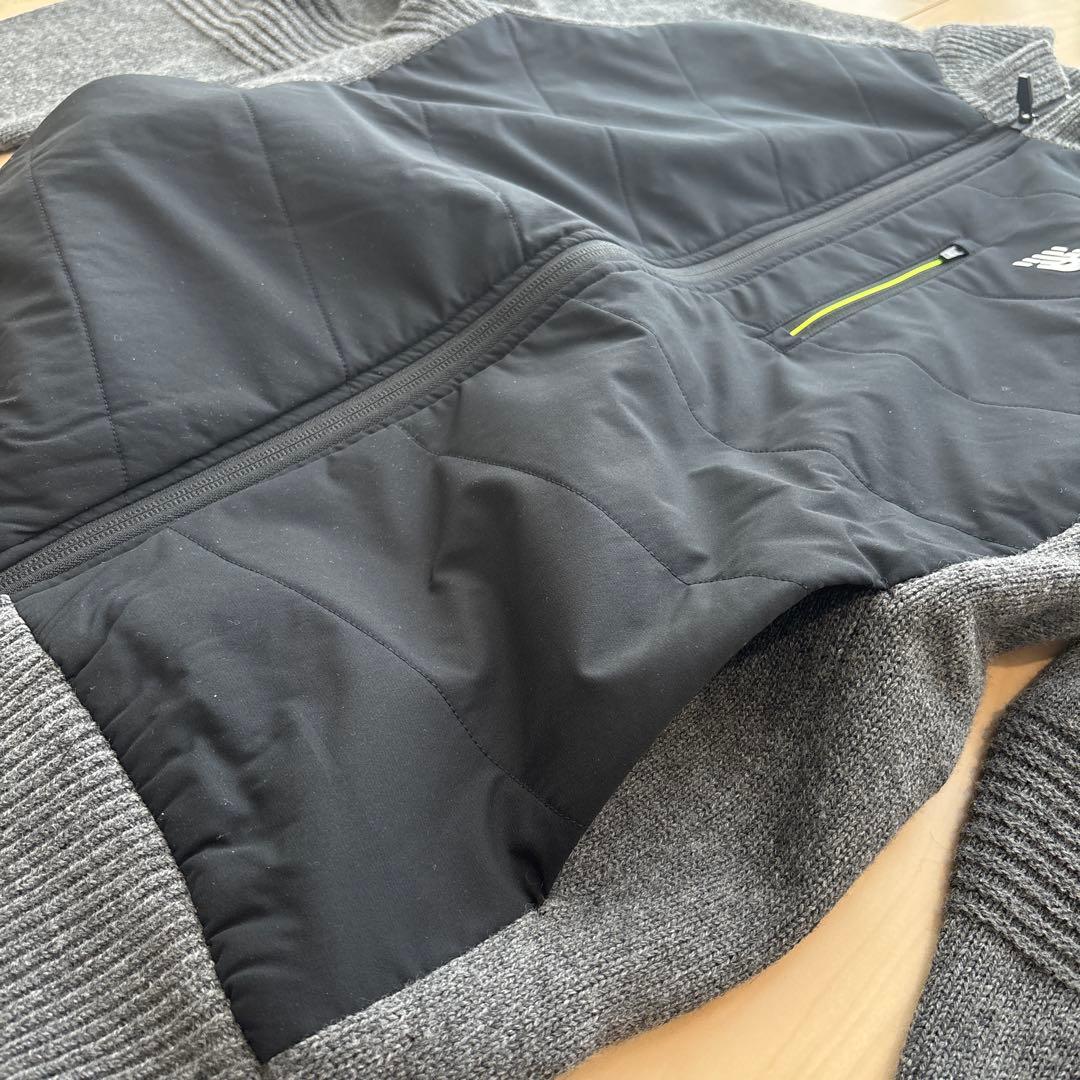 未使用タグ付 ニューバランス ゴルフ 保温 フルジップ ニットブルゾン 4