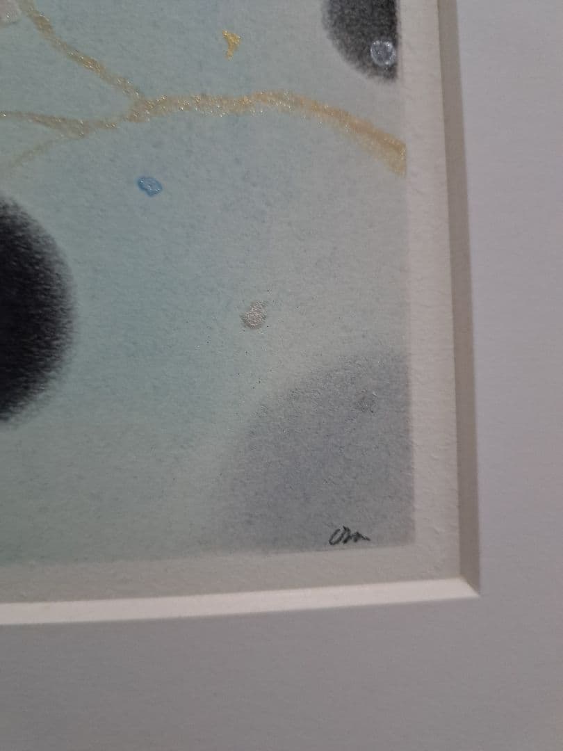 パステル画　水玉